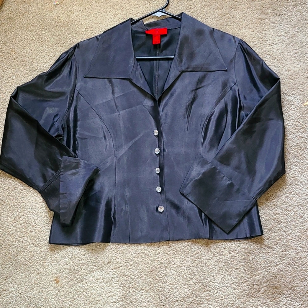 Js Collections Button Down Blouse Size 12 - image 2